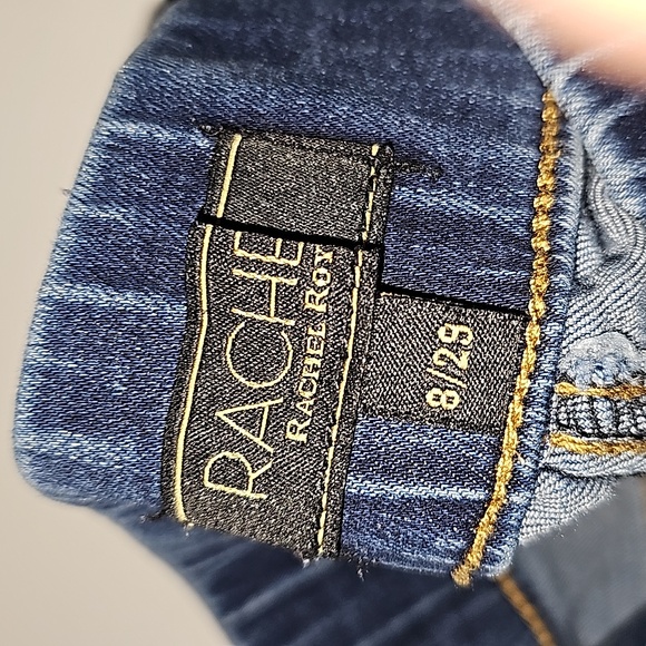 Rachel Roy "Darksome wash" Distressed Elastic Waist Pull on jeans VGUG 8/29 - Picture 6 of 11